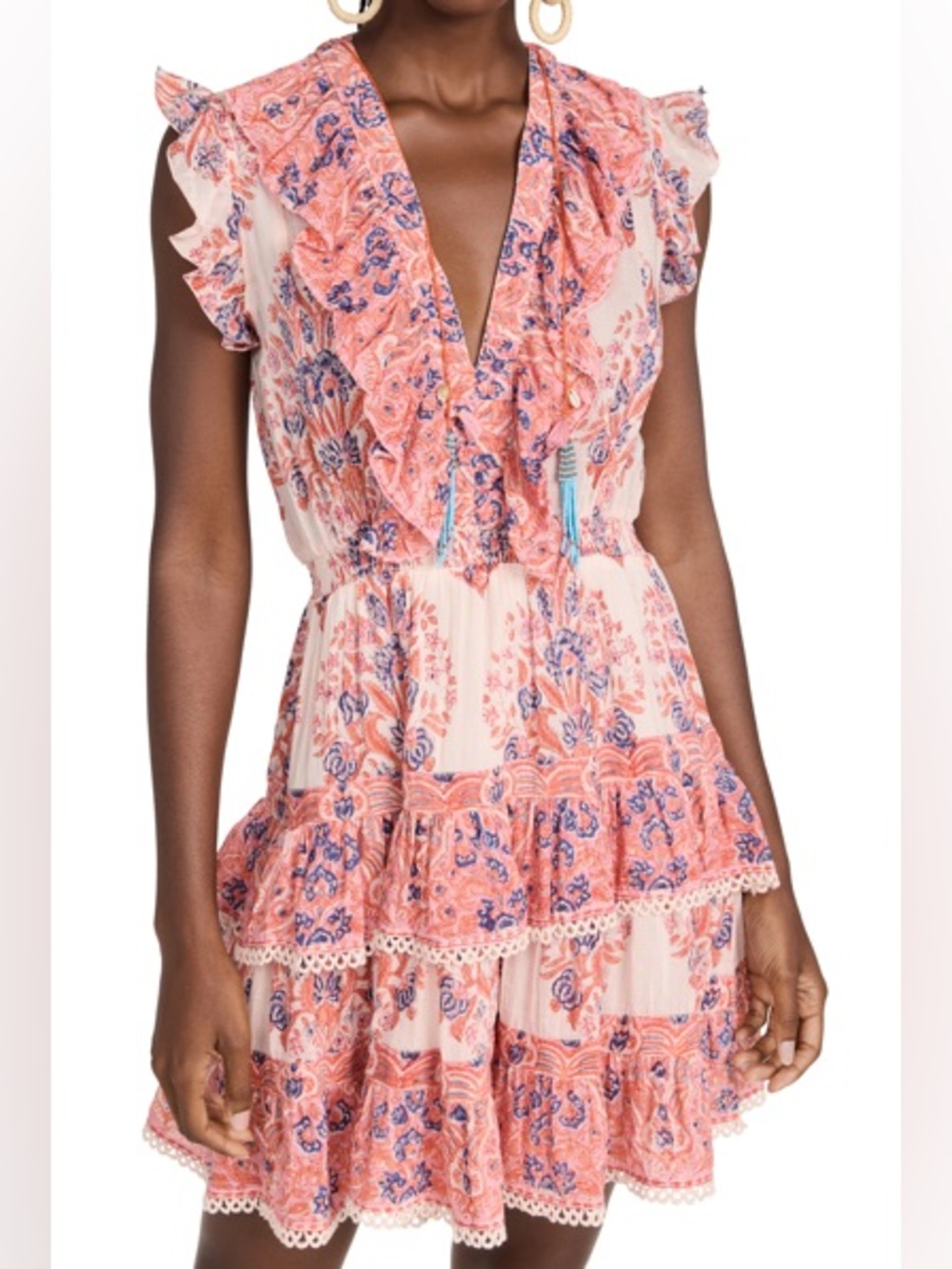 Bell by Alicia Bell Rainey Mini Dress in Orange Motif
